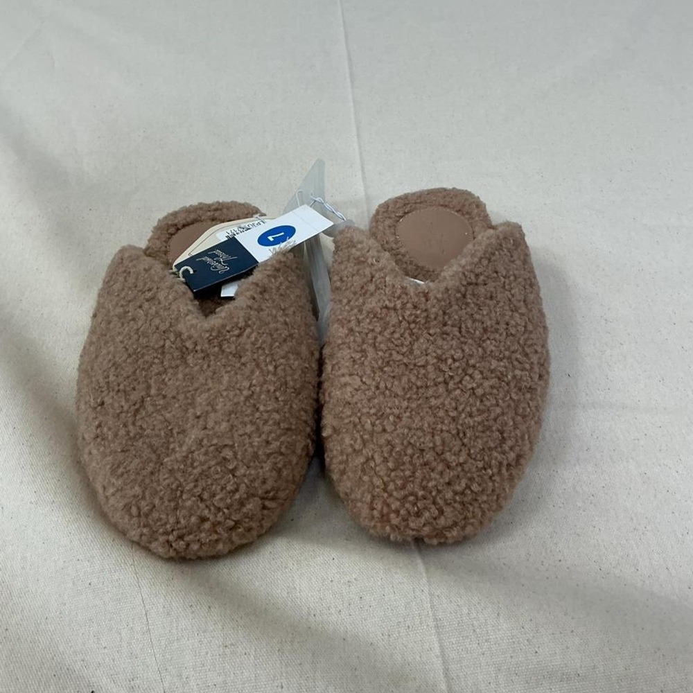 Cozy teddy fleece mule slippers